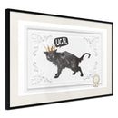 Poster - Cat Rules I  - zwart passepartout