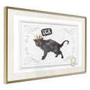 Poster - Cat Rules I  - goud passepartout