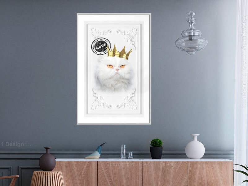 Poster - Cat Rules II  - wit