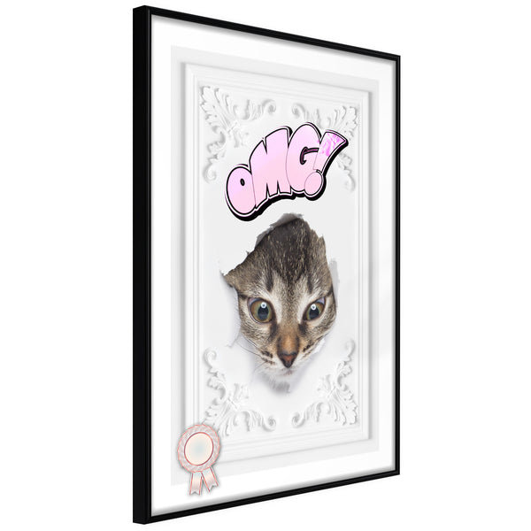 Poster - Peek-a-Boo!  - zwart