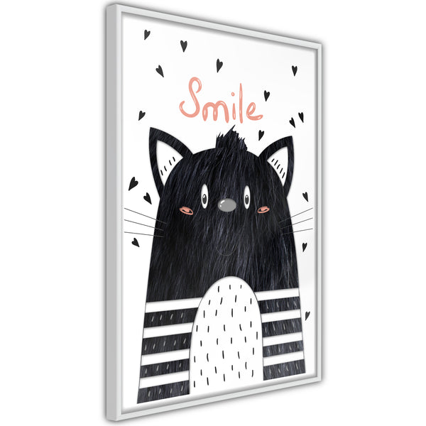 Poster - Cheerful Kitten  - wit