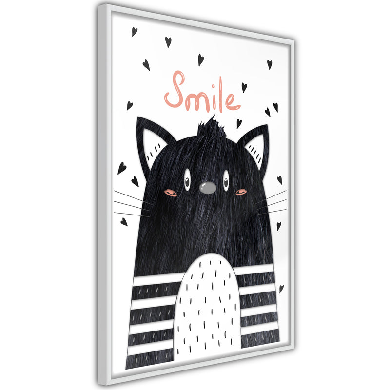 Poster - Cheerful Kitten  - wit