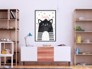 Poster - Cheerful Kitten  - zwart