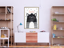 Poster - Cheerful Kitten  - goud