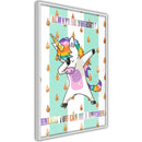 Poster - Dabbing Unicorn  - wit