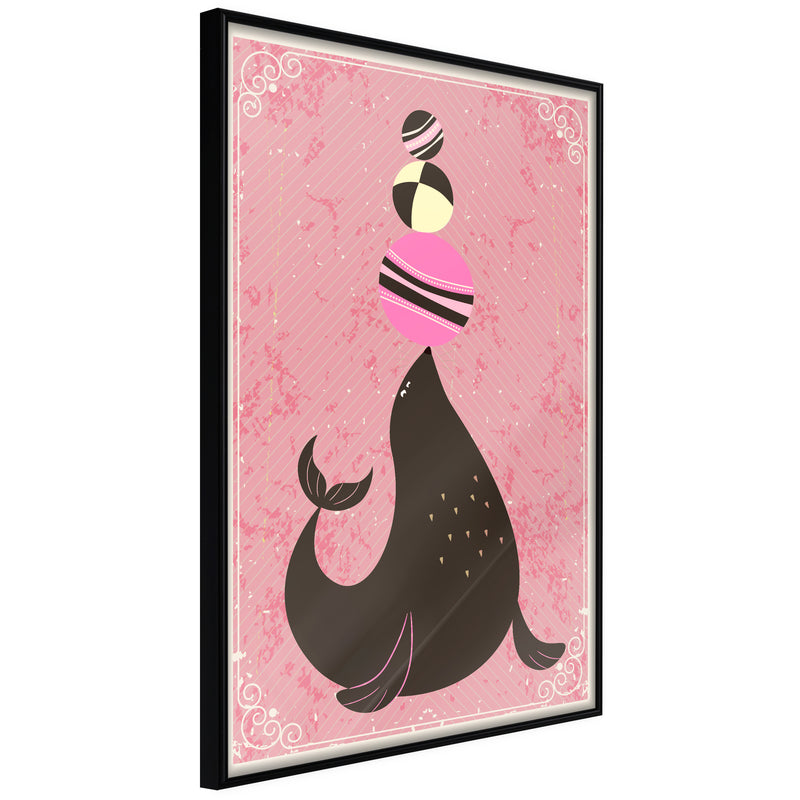 Poster - Circus Seal  - zwart