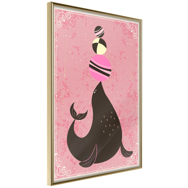 Poster - Circus Seal  - goud