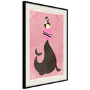 Poster - Circus Seal  - zwart passepartout