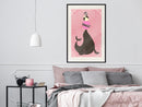 Poster - Circus Seal  - zwart passepartout