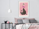 Poster - Circus Seal  - wit passepartout