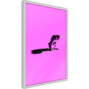 Poster - Monkey on Pink Background  - wit