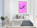 Poster - Monkey on Pink Background  - goud