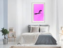 Poster - Monkey on Pink Background  - wit passepartout