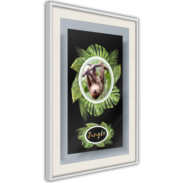 Poster - Greetings from the Jungle  - wit passepartout