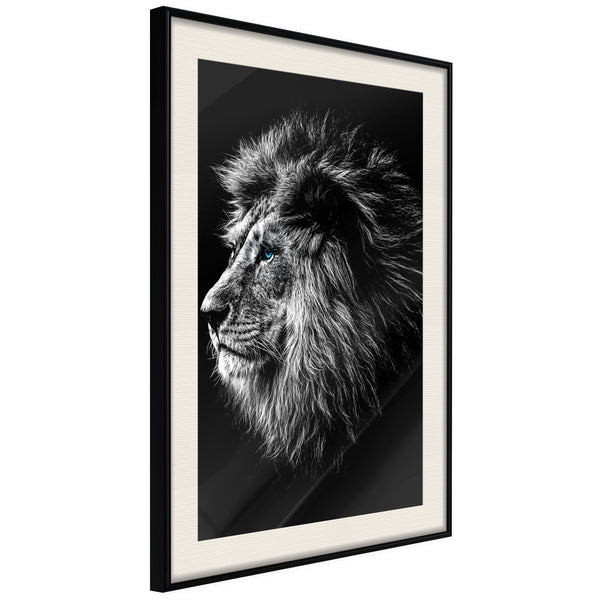 Poster - Old King  - zwart passepartout