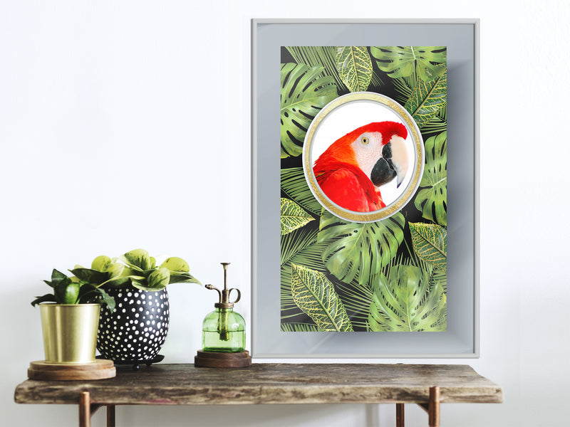 Poster - Parrot Says Hi  - wit