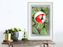 Poster - Parrot Says Hi  - wit passepartout