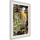 Poster - Composition with Gold Parrot  - wit passepartout