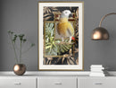 Poster - Composition with Gold Parrot  - goud passepartout