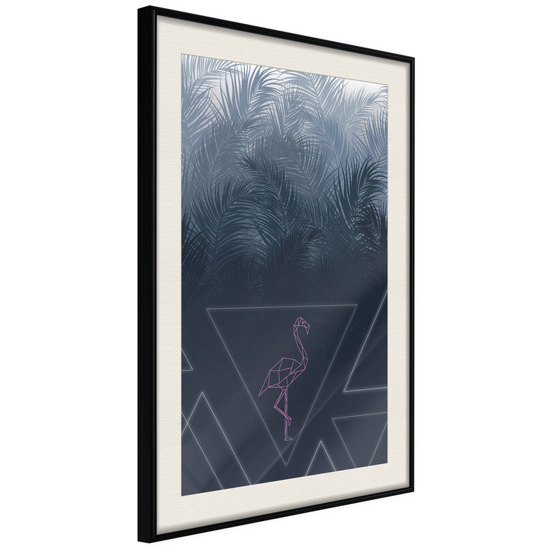 Poster - Geometric Jungle  - zwart passepartout