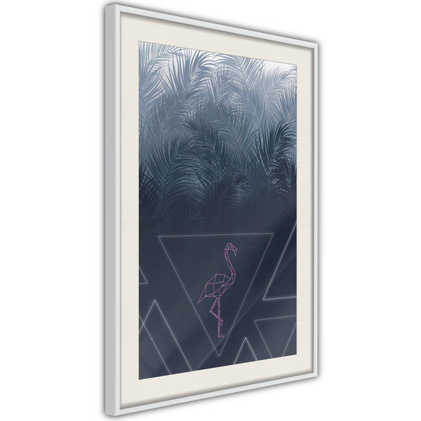 Poster - Geometric Jungle  - wit passepartout