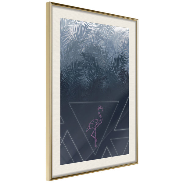 Poster - Geometric Jungle  - goud passepartout