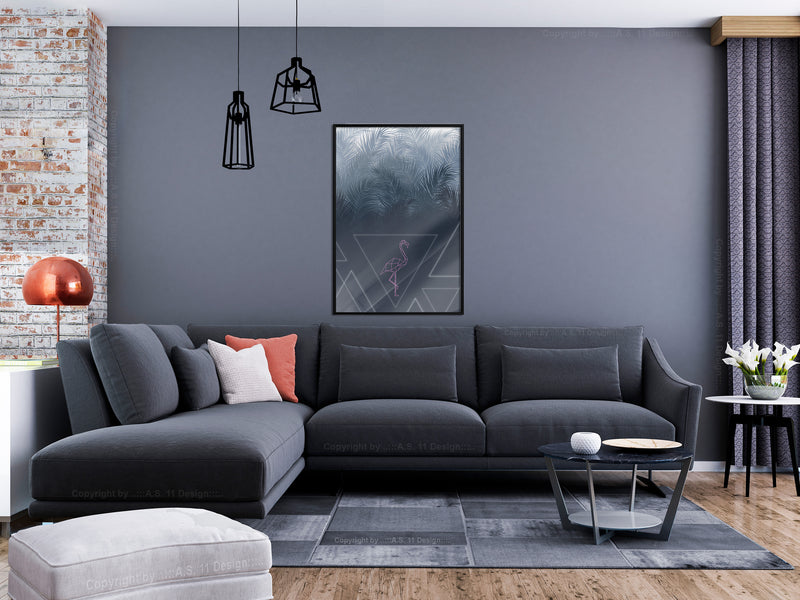 Poster - Geometric Jungle  - zwart