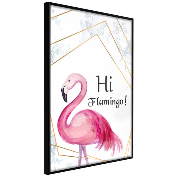 Poster - Pink Visitor  - zwart