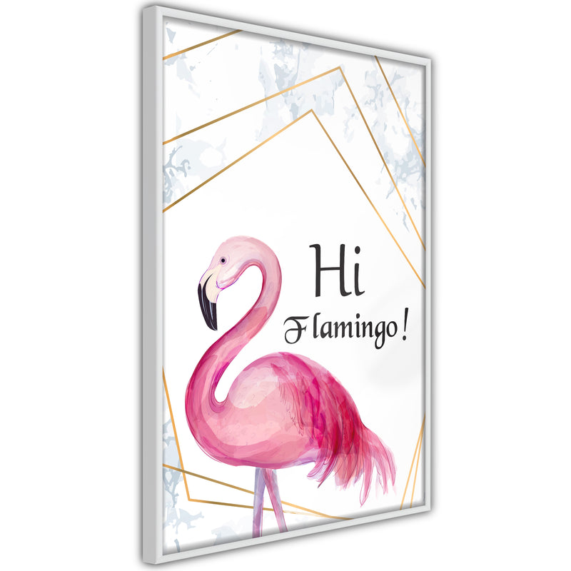 Poster - Pink Visitor  - wit