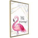 Poster - Pink Visitor  - goud