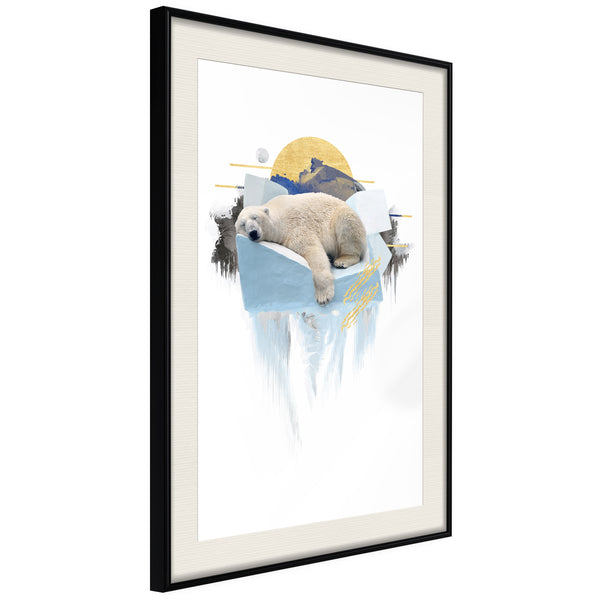 Poster - King of the Arctic  - zwart passepartout