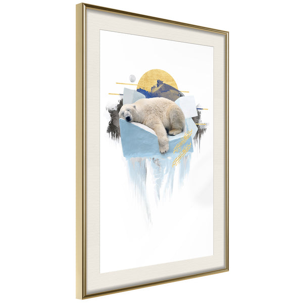 Poster - King of the Arctic  - goud passepartout