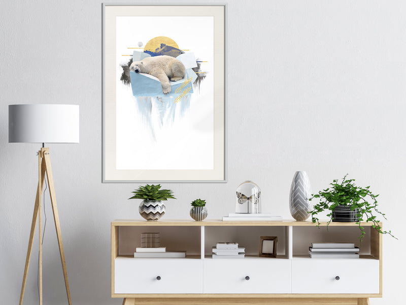 Poster - King of the Arctic  - wit passepartout