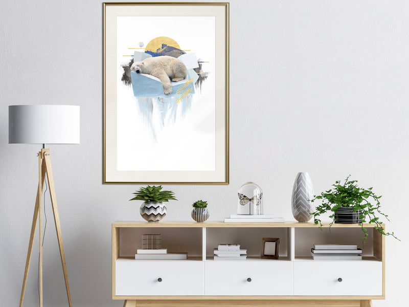Poster - King of the Arctic  - goud passepartout