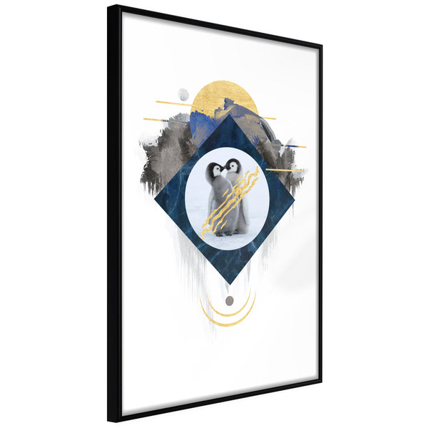 Poster - Little Penguins  - zwart