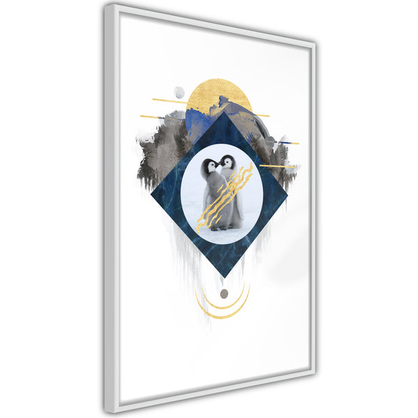 Poster - Little Penguins  - wit