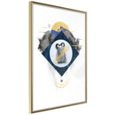 Poster - Little Penguins  - goud