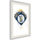 Poster - Little Penguins  - wit passepartout
