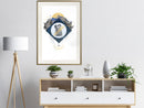 Poster - Little Penguins  - goud passepartout