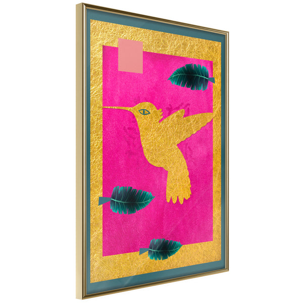 Poster - Native American Hummingbird  - goud