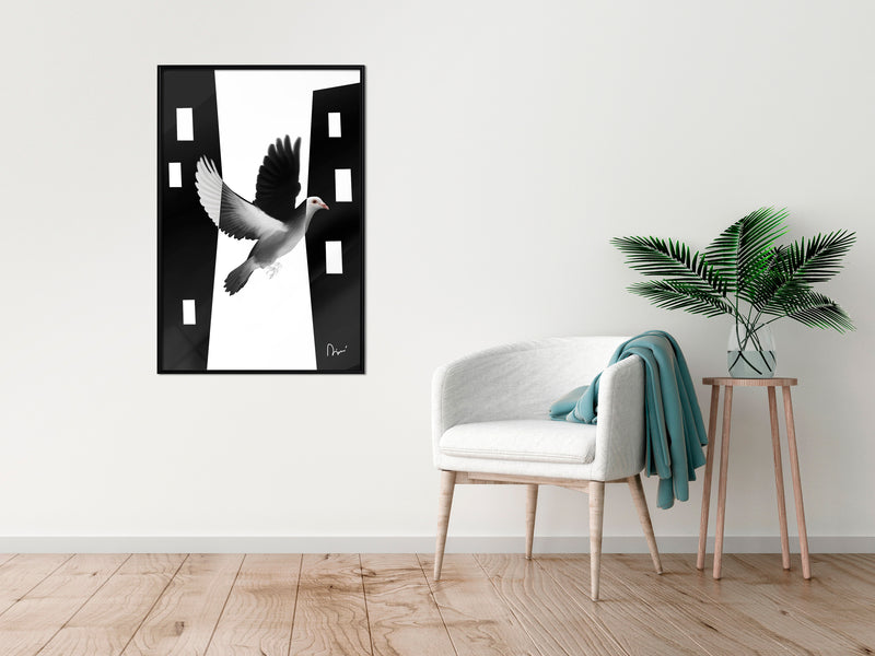 Poster - Caught in Flight  - zwart