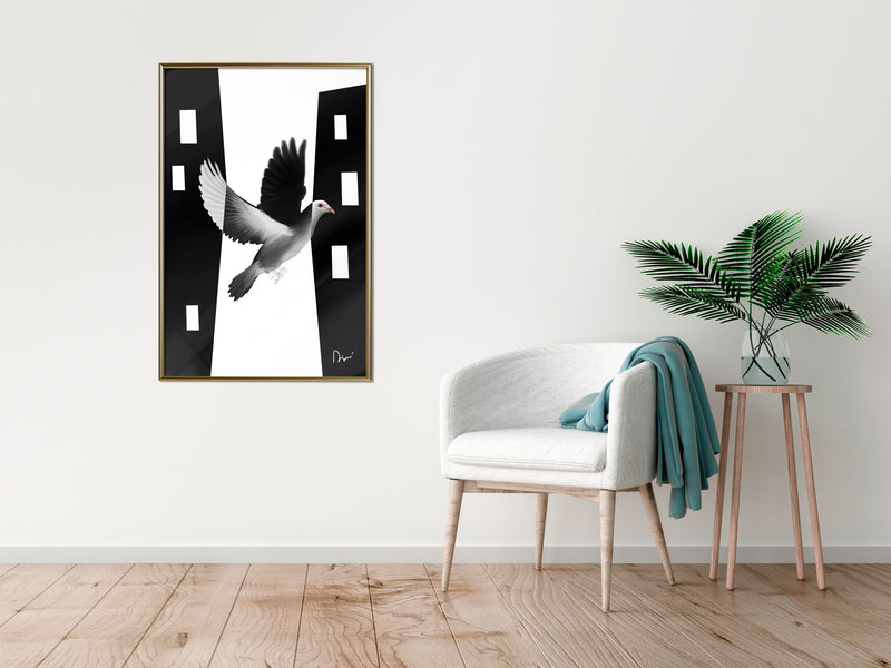 Poster - Caught in Flight  - goud