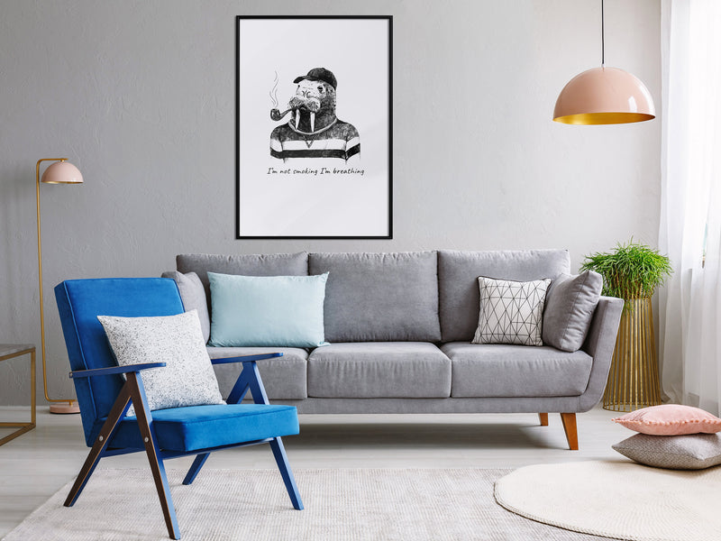 Poster - Captain Walrus  - zwart