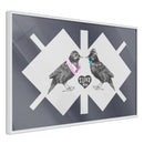 Poster - Bird Love  - wit