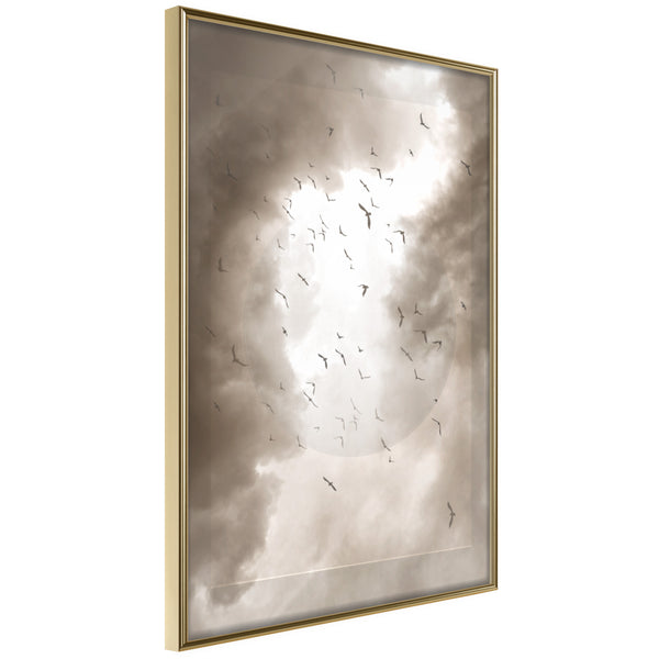 Poster - Disturbed Flight  - goud