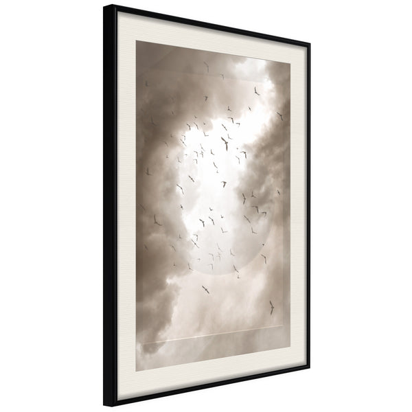Poster - Disturbed Flight  - zwart passepartout