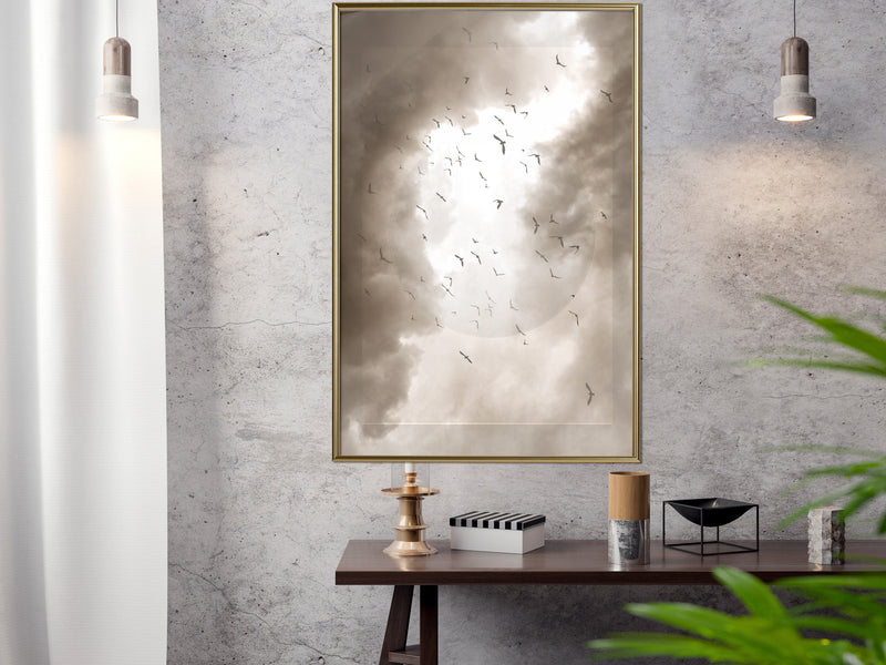 Poster - Disturbed Flight  - goud