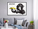 Poster - Banksy: Banana Gun I  - zwart