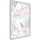 Poster - Faded Cretonne  - wit