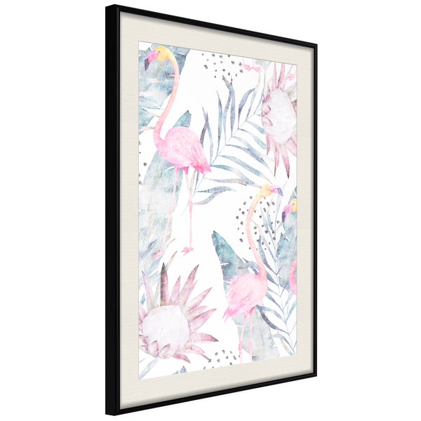 Poster - Faded Cretonne  - zwart passepartout
